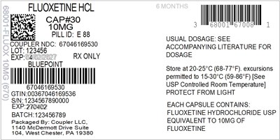 Label (68001 670 08 Fluoxetine HCl 10mg 67046 1695 30)